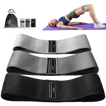Fabric Hip Resistance Bands 3PCS