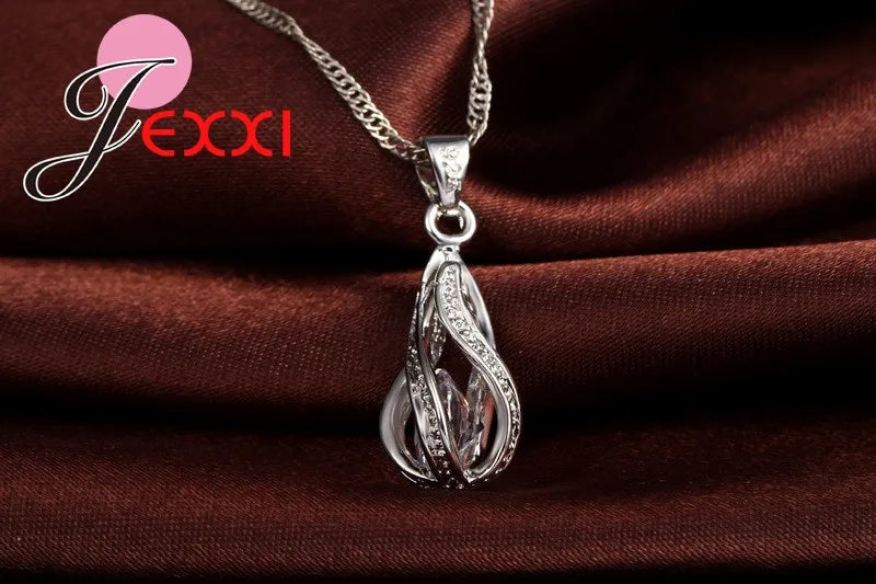 Luxury Water Drop CZ Jewelry Set for Women