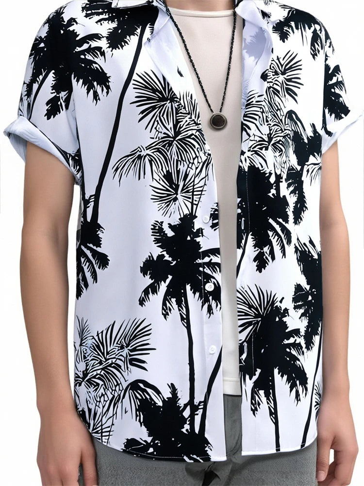 Slim Fit Vintage Beach Shirt