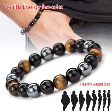 Magnetic Hematite Tiger Eye Bracelet for Men