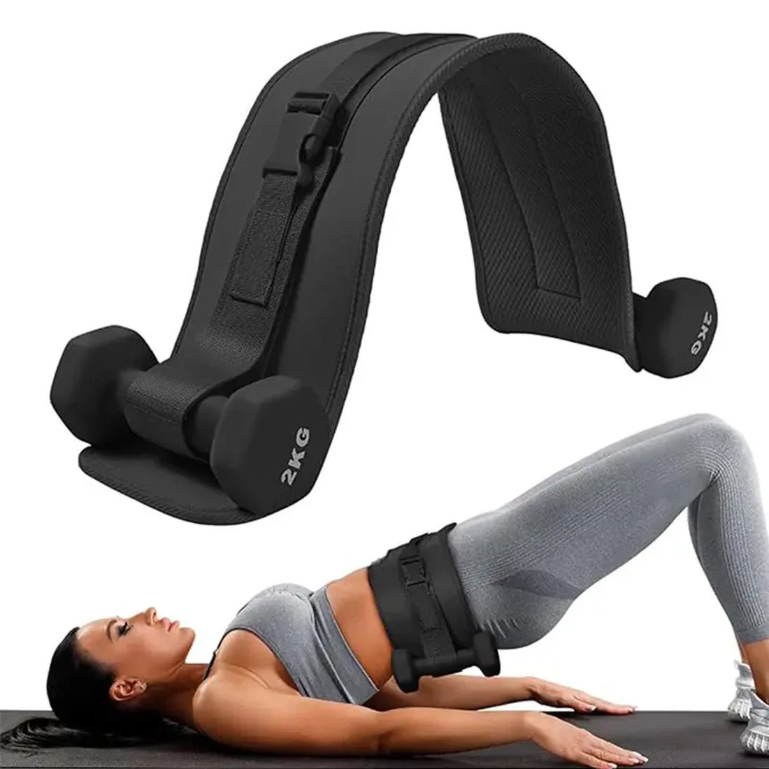 Adjustable Weighted Waist Belt for Home Workout, Hip Training & Strength Fitness