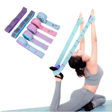 Multi-Section Elastic Yoga Resistance Band Strap