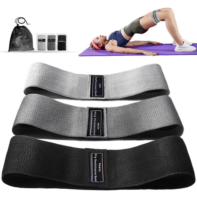 Fabric Hip Resistance Bands 3PCS