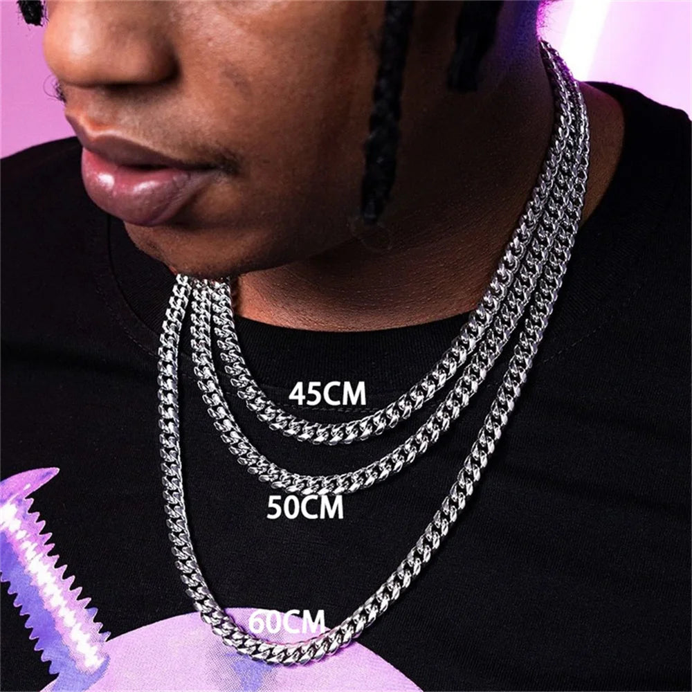 Unisex Punk Curb Chain Necklace