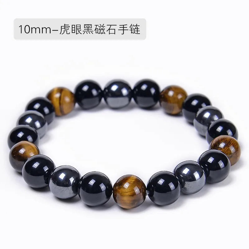 Magnetic Hematite Tiger Eye Bracelet for Men
